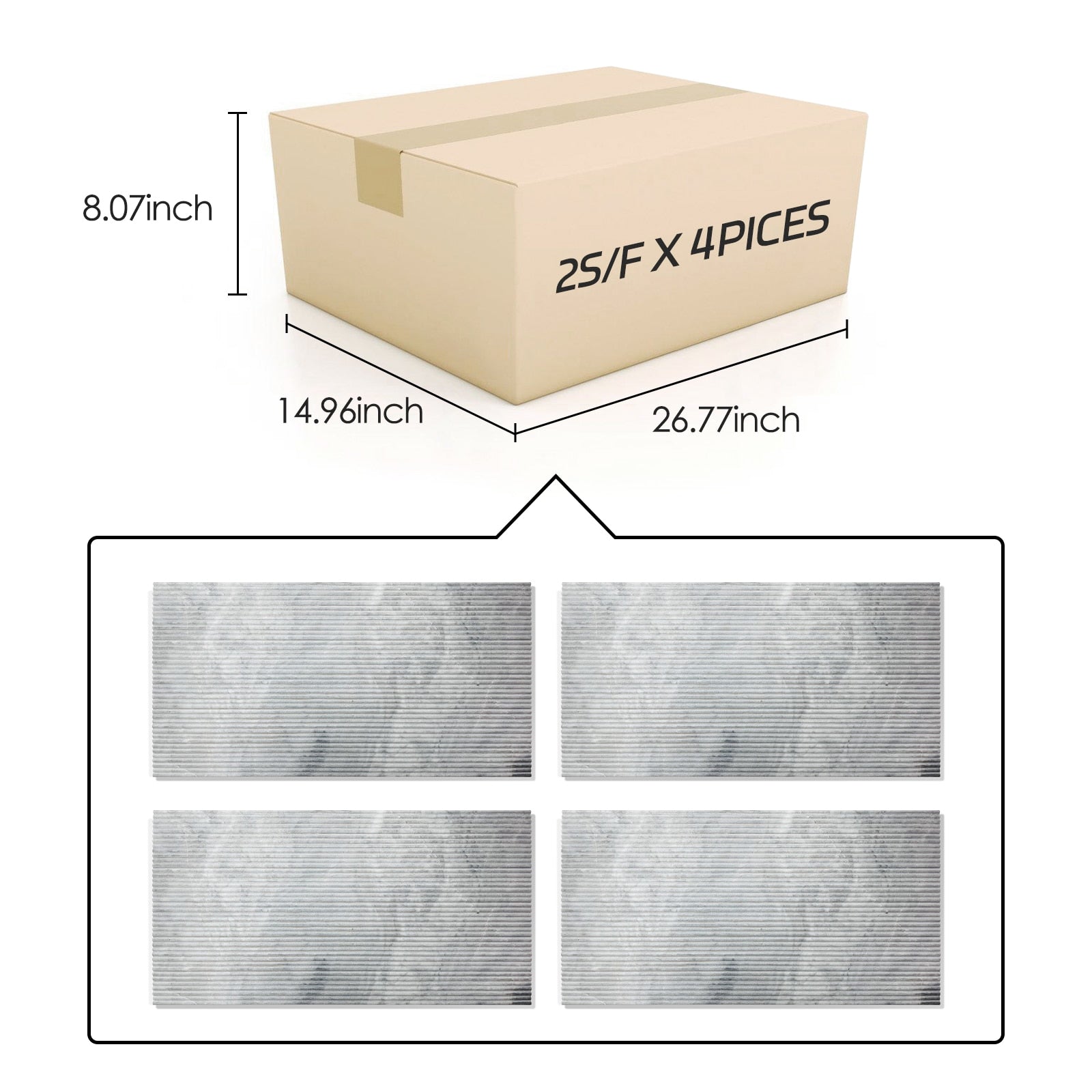 Xspracer Gray 12-in x 24-in Multi-finish Natural Marble Wall Tile ( 8.0-sq ft Carton )