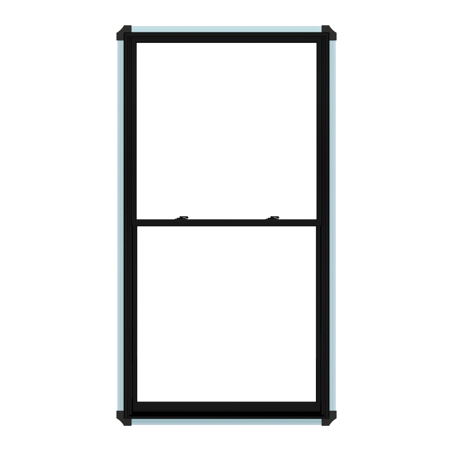 Pella Lifestyle 35-1/2-in x 53-1/2-in Black Exterior Unfinished Interior Wood New construction Double Hung Window Low-E argon Double Pane Glass