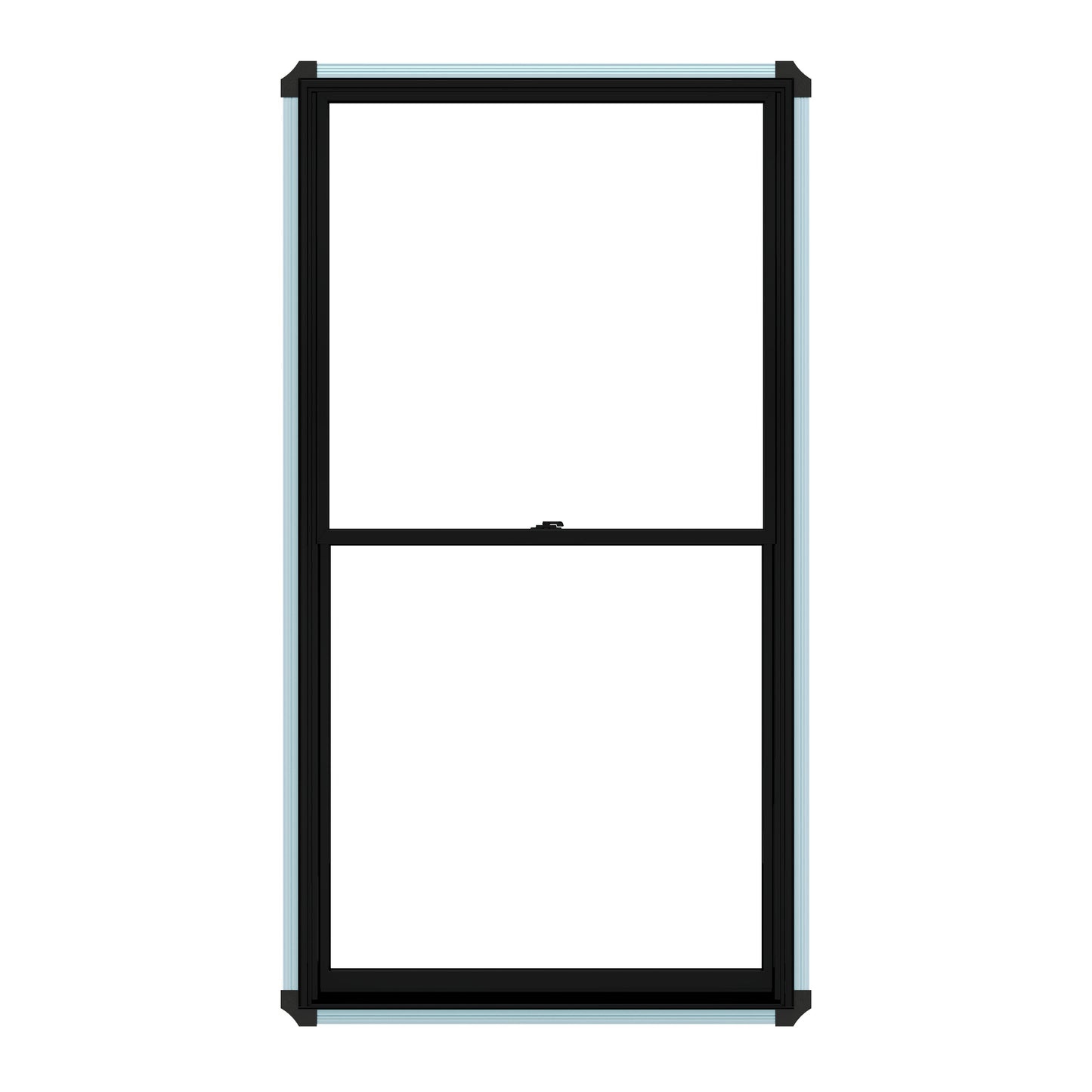 Pella Lifestyle 24-1/2-in x 40-1/2-in Black Unfinished Wood New construction Double Hung Window Dual-pane Double Pane Glass