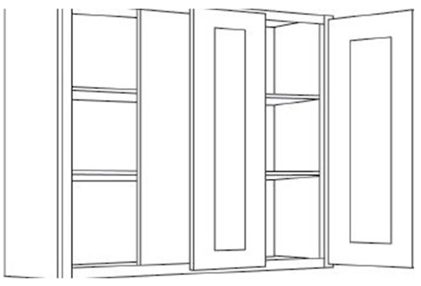 RELIABILT Parkstone 27-in W x 30-in H x 12-in D Gray Blind Wall Fully Assembled Plywood Cabinet Shaker