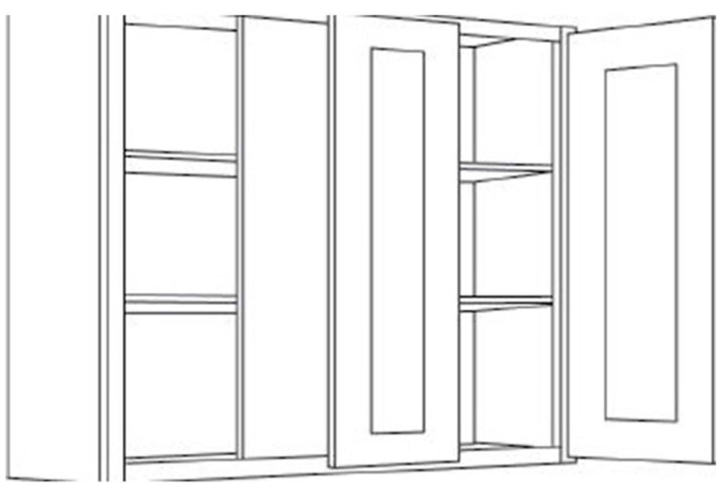 RELIABILT Parkstone 36-in W x 30-in H x 12-in D Espresso Blind Wall Fully Assembled Plywood Cabinet Shaker