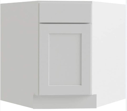 RELIABILT Parkstone 33-in W x 34.5-in H x 24-in D White Sink Base Fully Assembled Plywood Cabinet Flat Panel Shaker