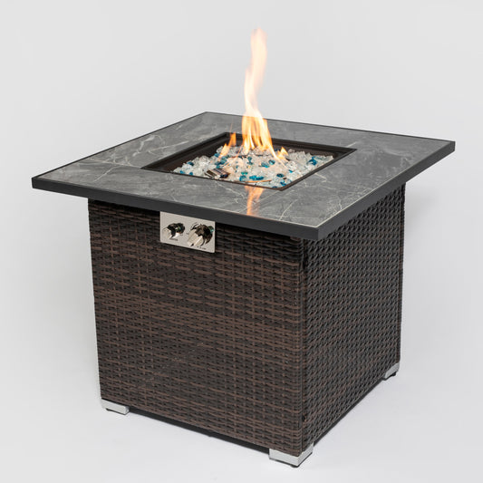CESICIA 40000 -BTU Espresso Stainless steel Liquid propane Outdoor Fireplace