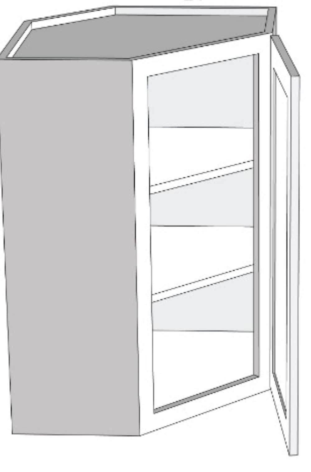 RELIABILT Parkstone 24-in W x 30-in H x 12-in D Gray Corner Base Fully Assembled Plywood Cabinet Shaker