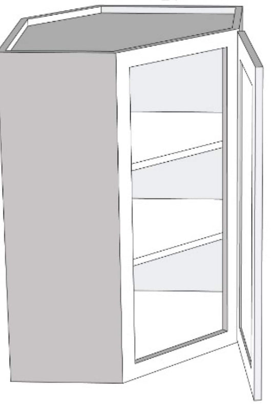 RELIABILT Parkstone 24-in W x 30-in H x 12-in D Gray Corner Base Fully Assembled Plywood Cabinet Shaker