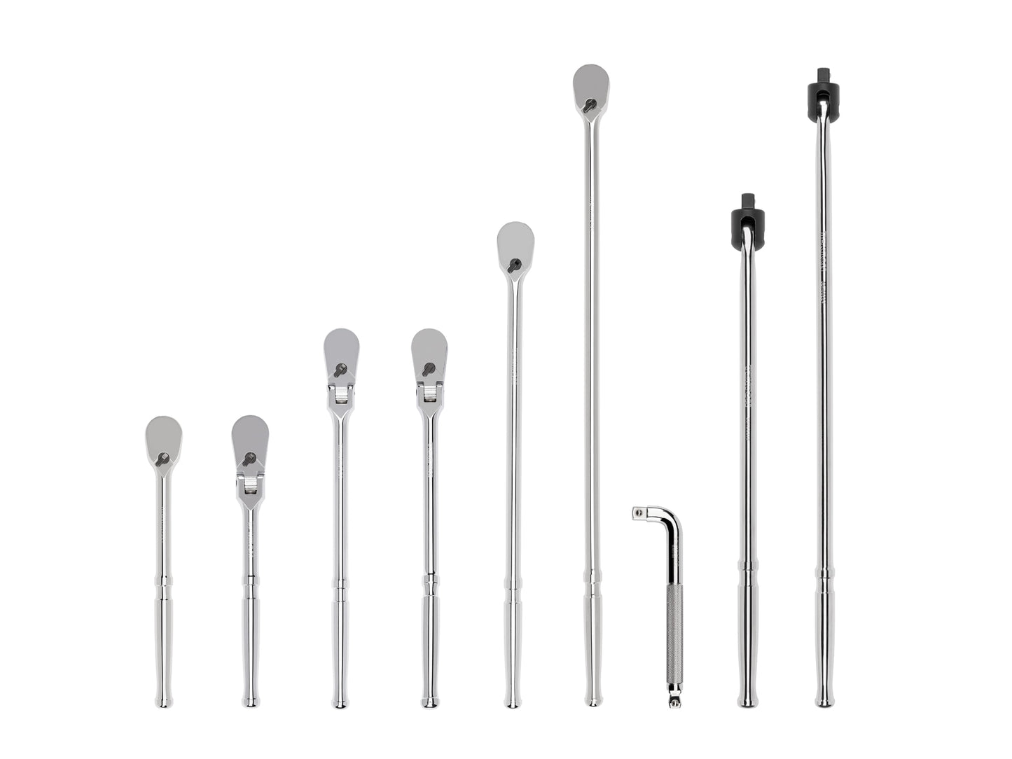 TEKTON 1/2 Inch Drive Ratchet, L-Handle, and Breaker Bar Set (9-Piece) SDR99203