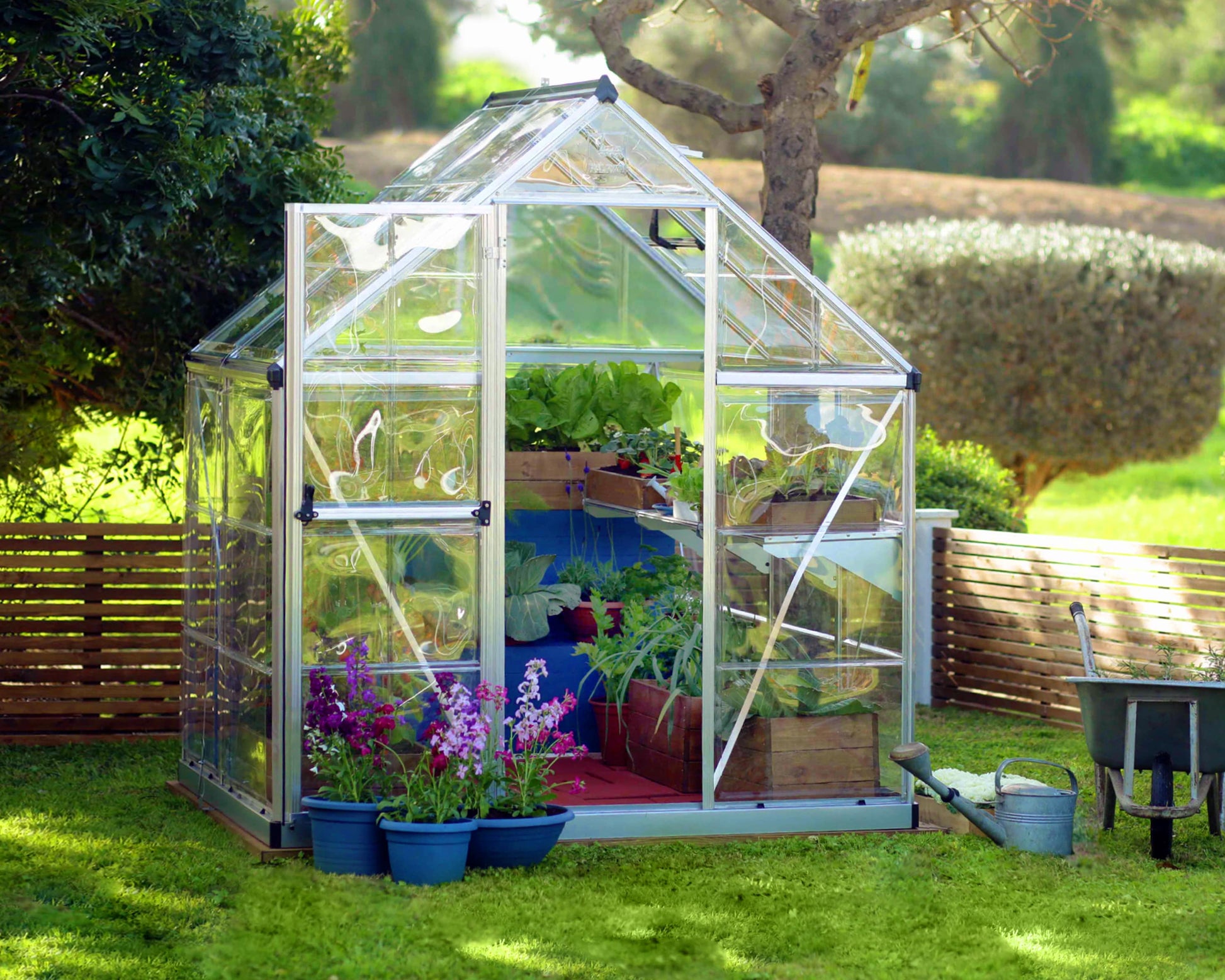 Canopia by Palram Harmony 4-ft L x 6-ft W x 7-ft H Silver Frame/Clear Panel Greenhouse Kit