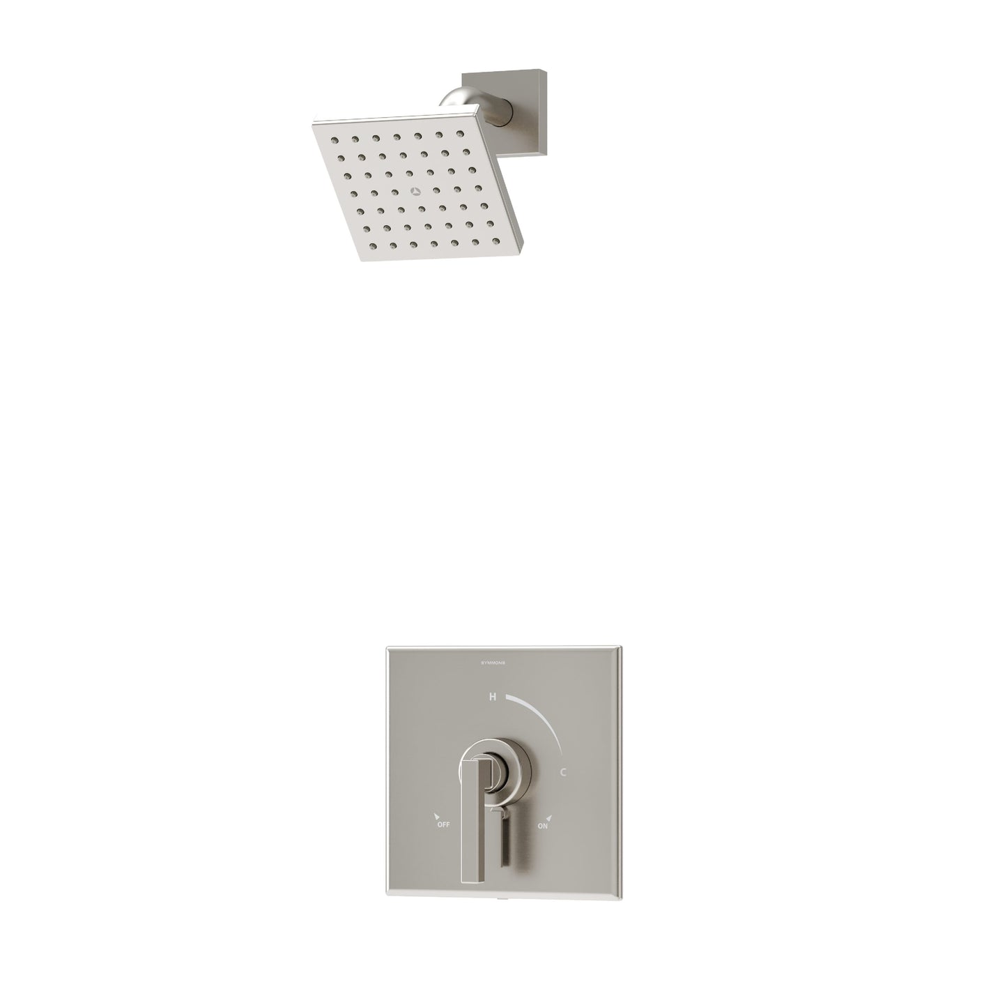 Symmons Duro Satin Nickel 1-handle 4.92-in Square Shower Faucet (Single Function)
