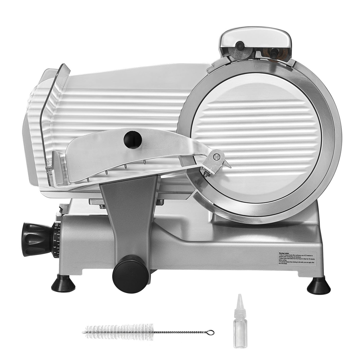 VEVOR 10" 340 W Meat Slicer 500 -Speed Commercial/Residential Food slicer and Meat Slicer with Thickness Control ( Silver )