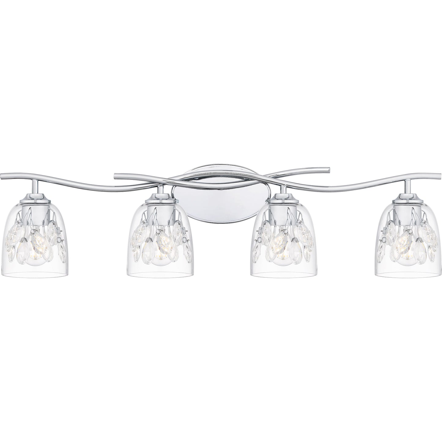 Quoizel Ansley 33.5-in 4 Light Polished Chrome Traditional Bathroom Vanity light