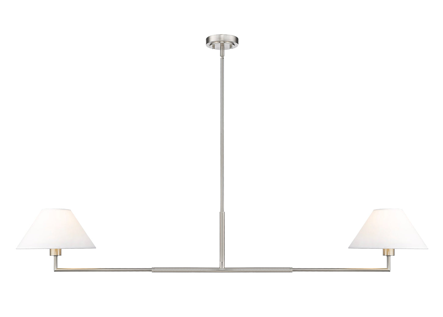 Z-Lite Leila 2 -Light Brushed Nickel Indoor Fabric Steel Chandelier