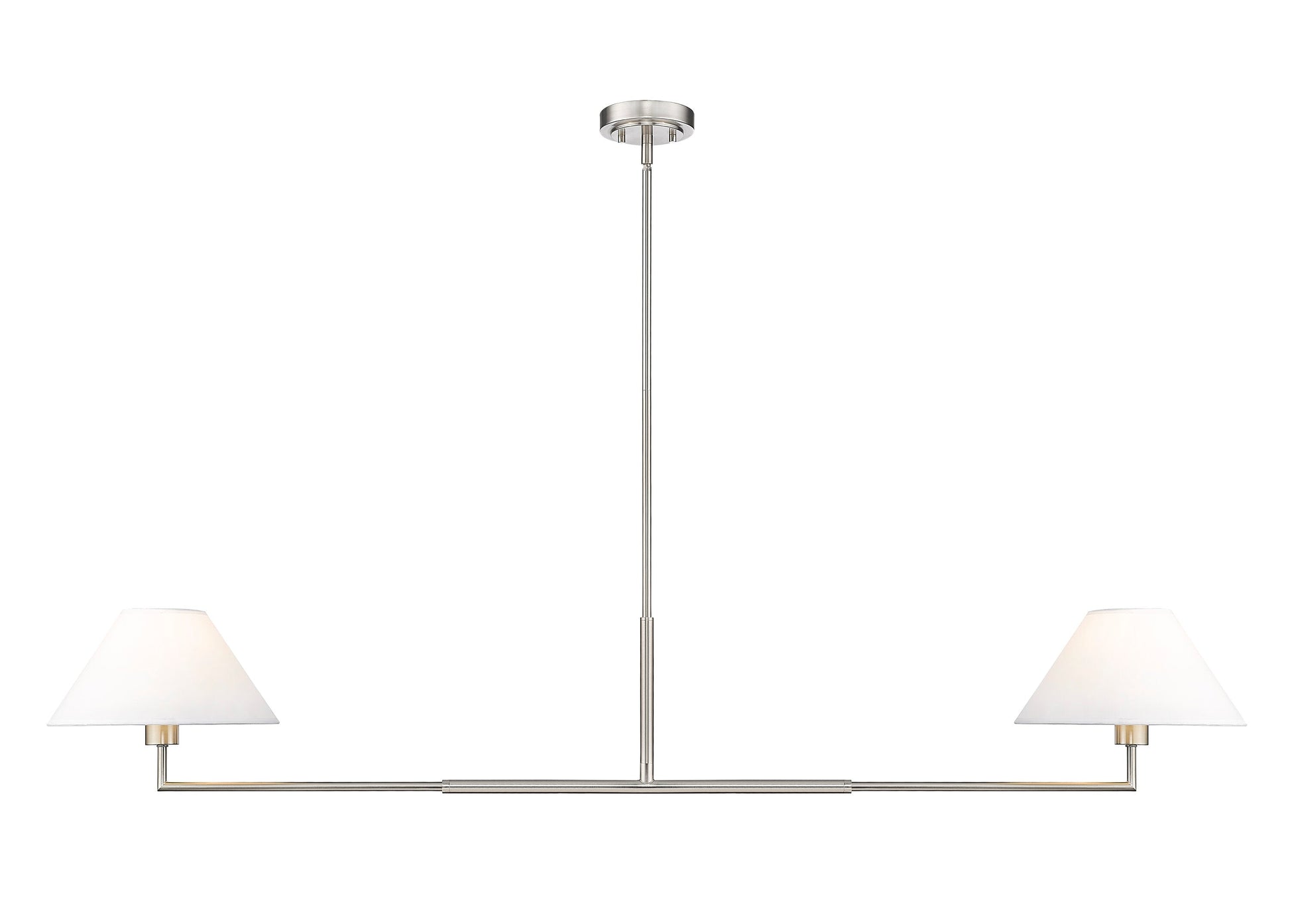 Z-Lite Leila 2 -Light Brushed Nickel Indoor Fabric Steel Chandelier