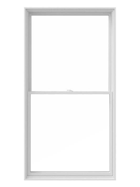 Pella Lifestyle 24-1/2-in x 40-1/2-in White Exterior Prefinished White Paint Interior Wood New construction Double Hung Window Low-E argon Double Pane Glass