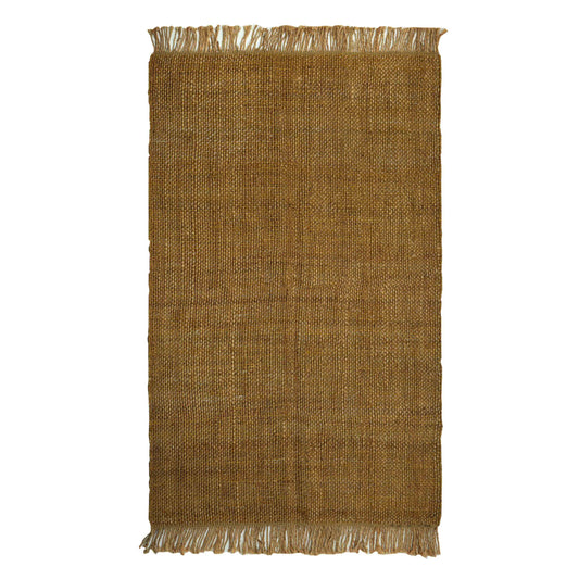 TOV Furniture Mata 8 x 10 (ft) Flatweave Jute Light Brown Rectangular Indoor Solid Bohemian/Eclectic Area rug