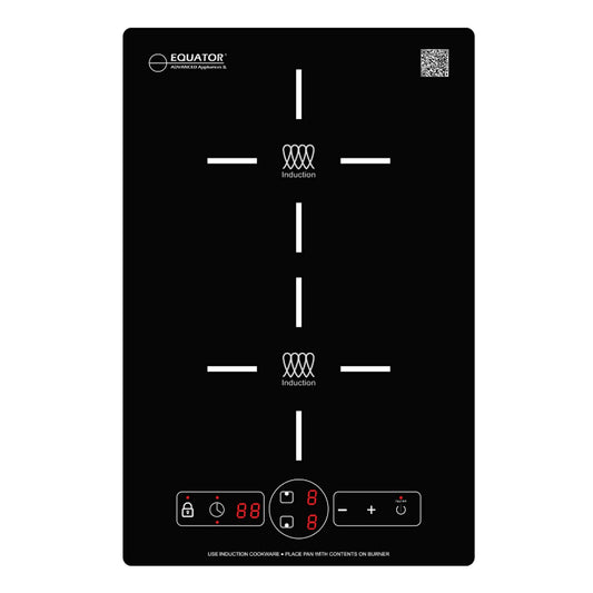 Equator Advanced Appliances VERTICAL 9 POWER Built in/Freestanding 13-in 2 burners Black Induction Cooktop