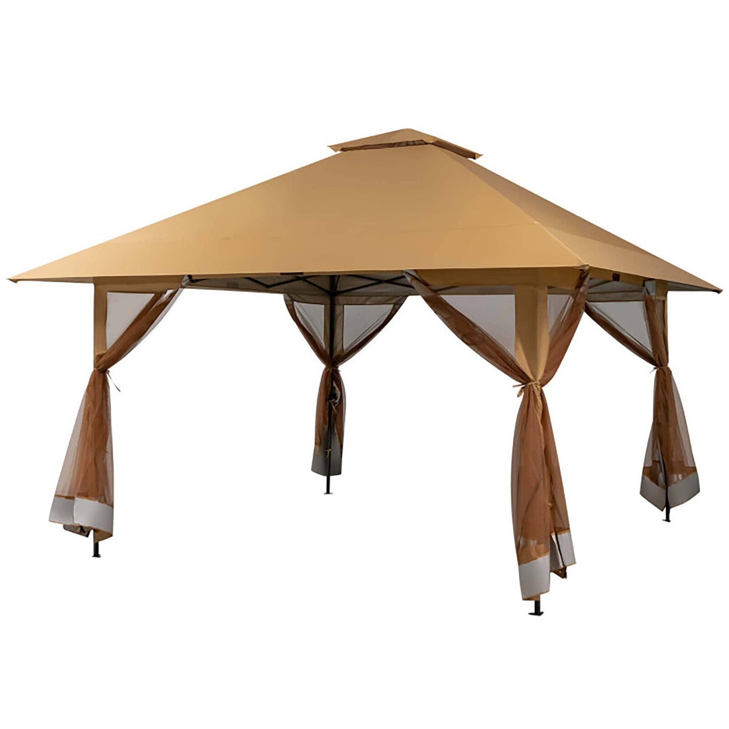 Sumyeg 13-ft x 13-ft Coffee Solarium with Soft Top Roof (Screen Included)