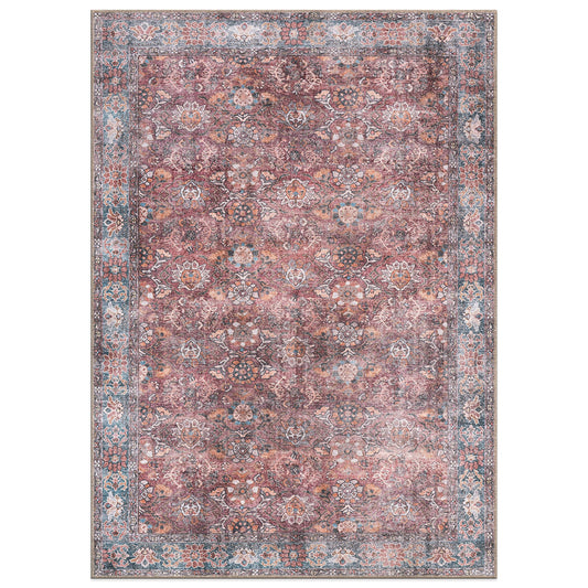World Rug Gallery 10 x 14 (ft) Loomed Polyester Multi Rectangular Indoor Machine washable Pet Friendly Area rug
