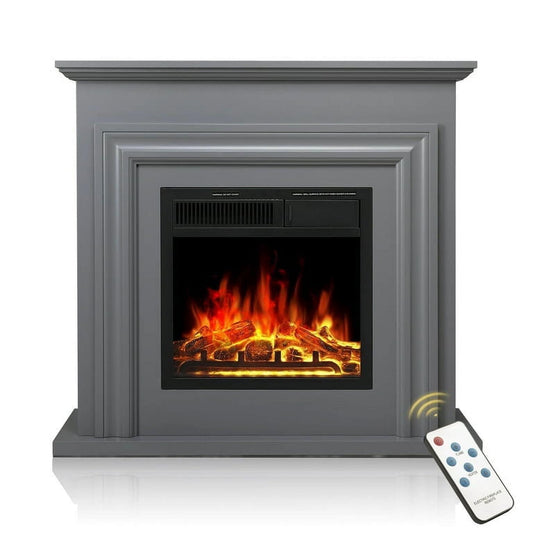 COWSAR 36.17-in W Grey Free standing Infrared quartz Corner or flat wall with Remote Control Included