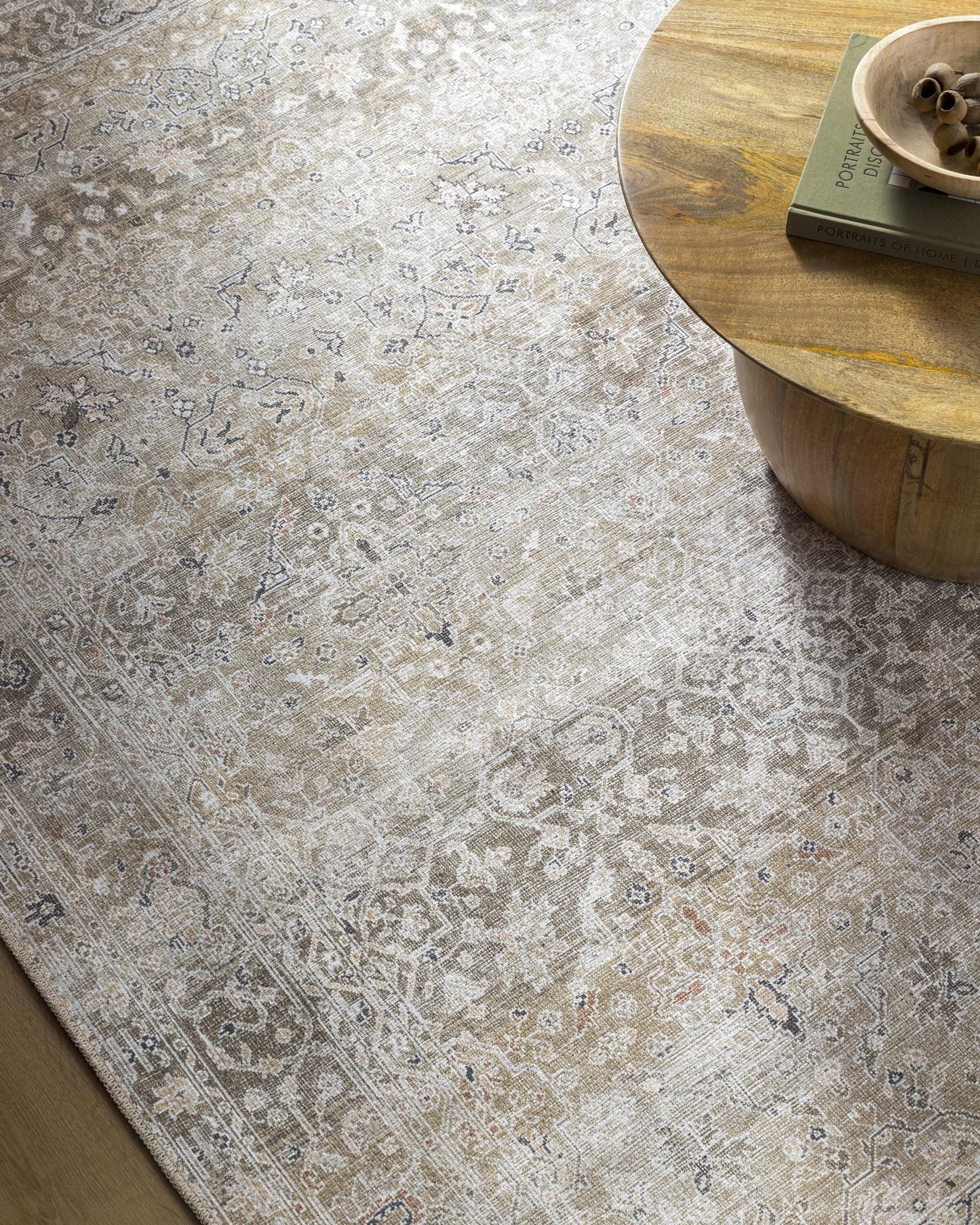 Livabliss Our PNW Home Rainier 9 x 12 (ft) Flatweave Polyester Olive Rectangular Indoor Border Oriental Machine washable Pet Friendly Area rug