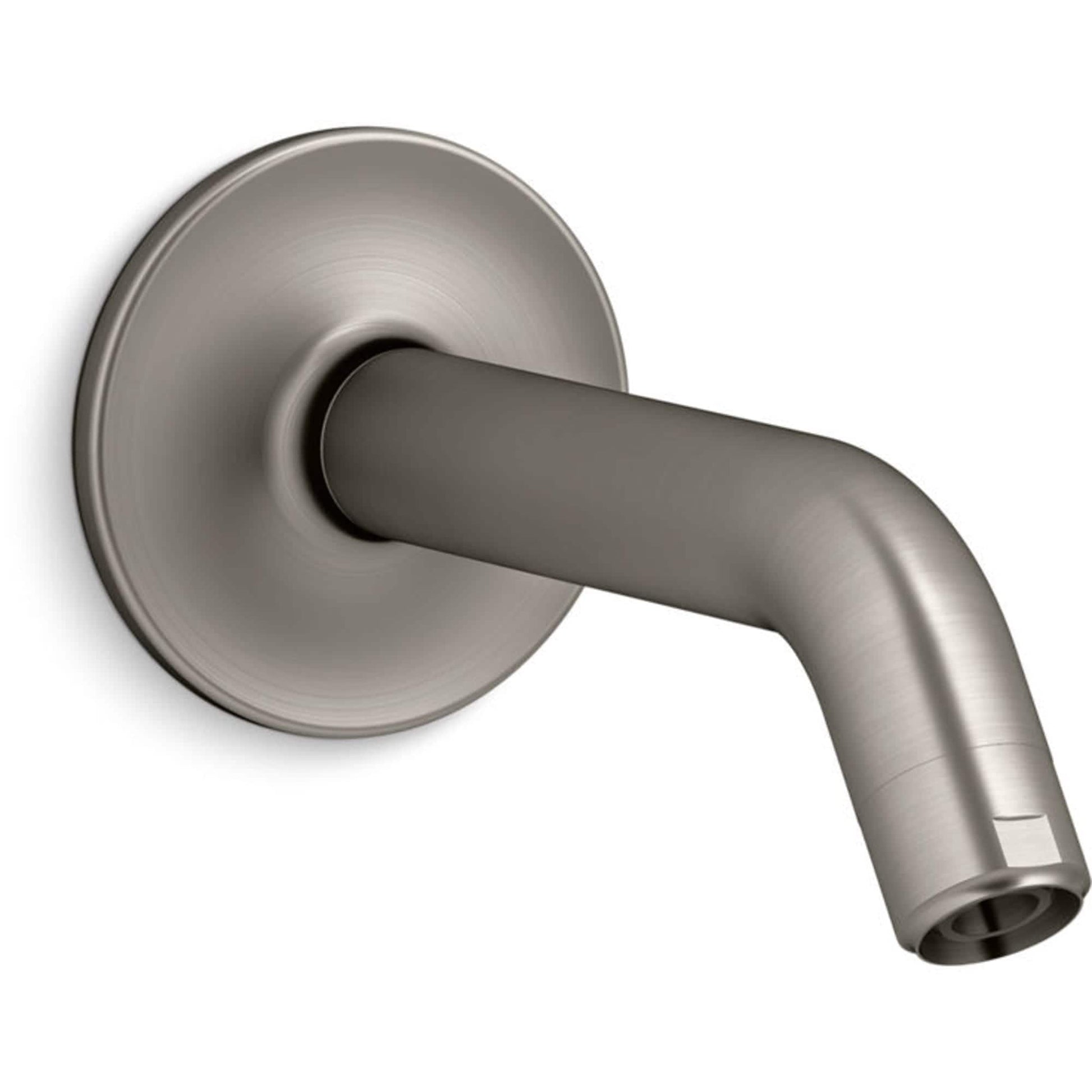 KOHLER Purist Vibrant Brushed Nickel 8.375-in Universal Shower Shower arm and flange 0.5-in -ID