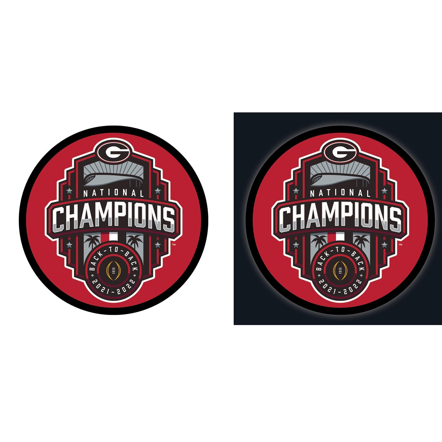 Evergreen Georgia Bulldogs 23-in W x 23-in H Acrylic Sports Wall Phrases Wall accent