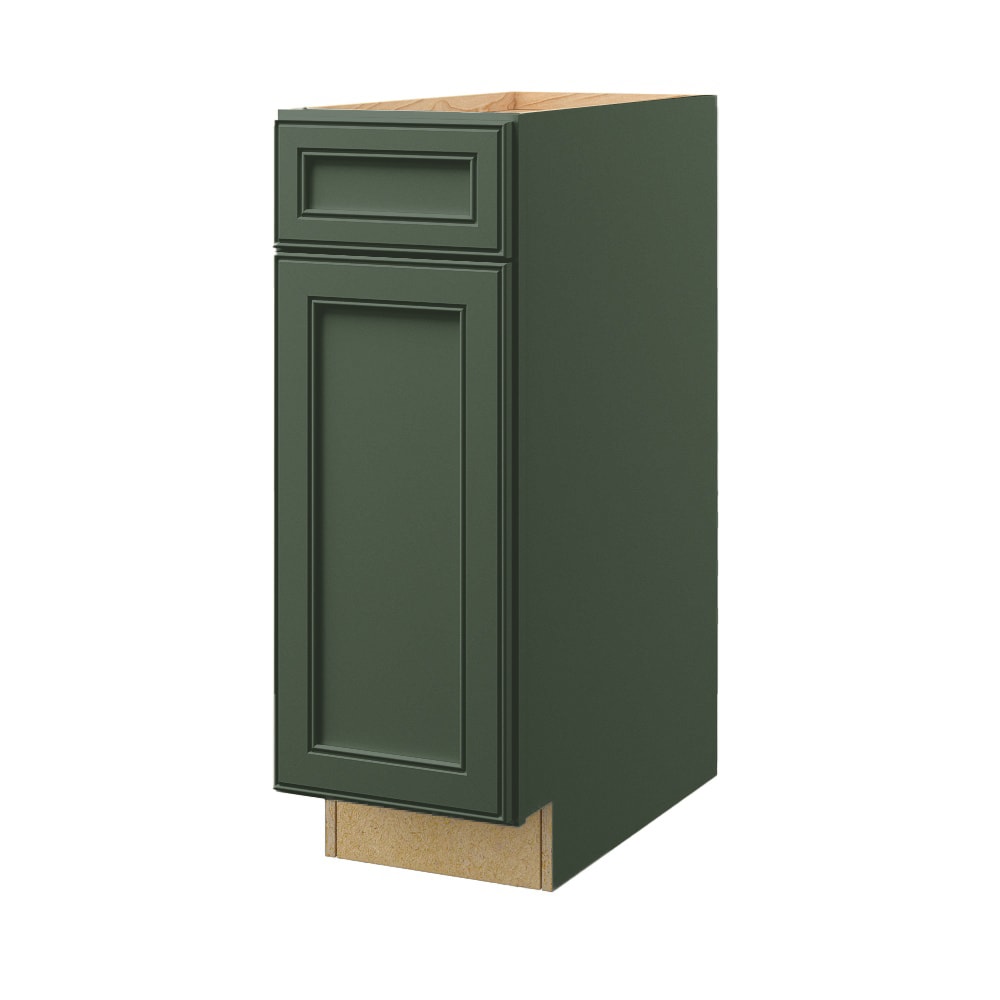 allen + roth Heathrow 12-in W x 34.5-in H x 24-in D Sage Base Fully Assembled Cabinet Recessed Panel Square