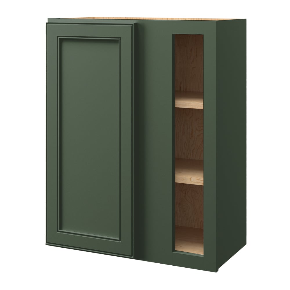 allen + roth Heathrow 24-in W x 30-in H x 12-in D Sage Blind Corner Wall Fully Assembled Cabinet Recessed Panel Square
