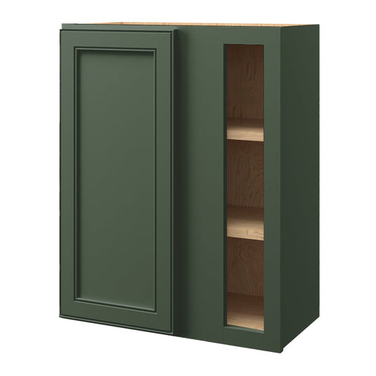 allen + roth Heathrow 24-in W x 30-in H x 12-in D Sage Blind Corner Wall Fully Assembled Cabinet Recessed Panel Square