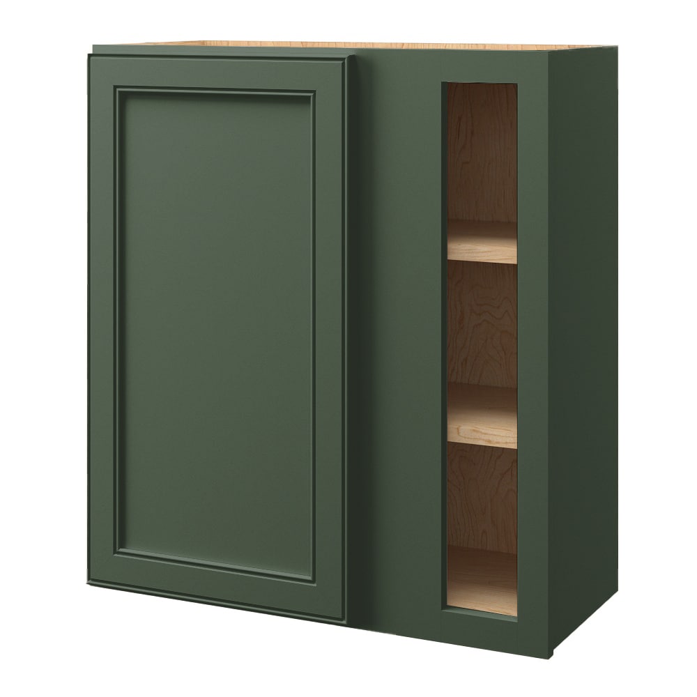 allen + roth Heathrow 27-in W x 30-in H x 12-in D Sage Blind Corner Wall Fully Assembled Cabinet Recessed Panel Square