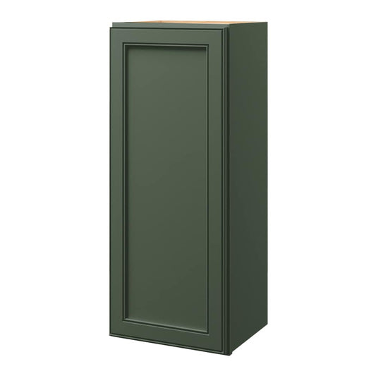 allen + roth Heathrow 15-in W x 36-in H x 12-in D Sage Wall Fully Assembled Cabinet Recessed Panel Square
