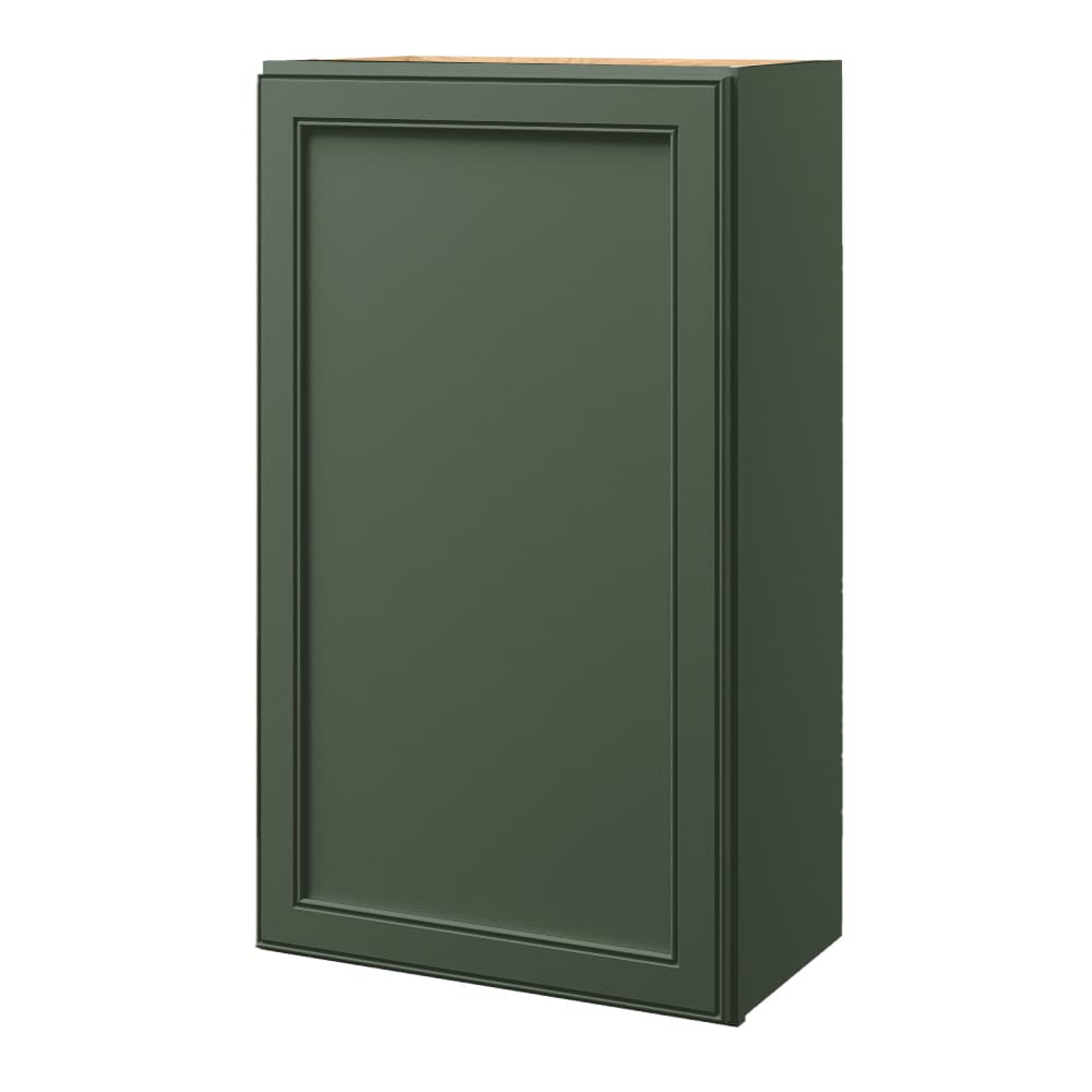 allen + roth Heathrow 21-in W x 36-in H x 12-in D Sage Wall Fully Assembled Cabinet Recessed Panel Square