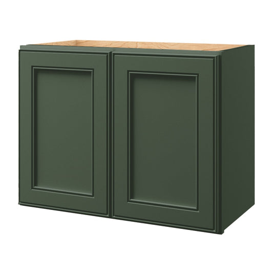 allen + roth Heathrow 24-in W x 18-in H x 12-in D Sage Wall Fully Assembled Cabinet Recessed Panel Square
