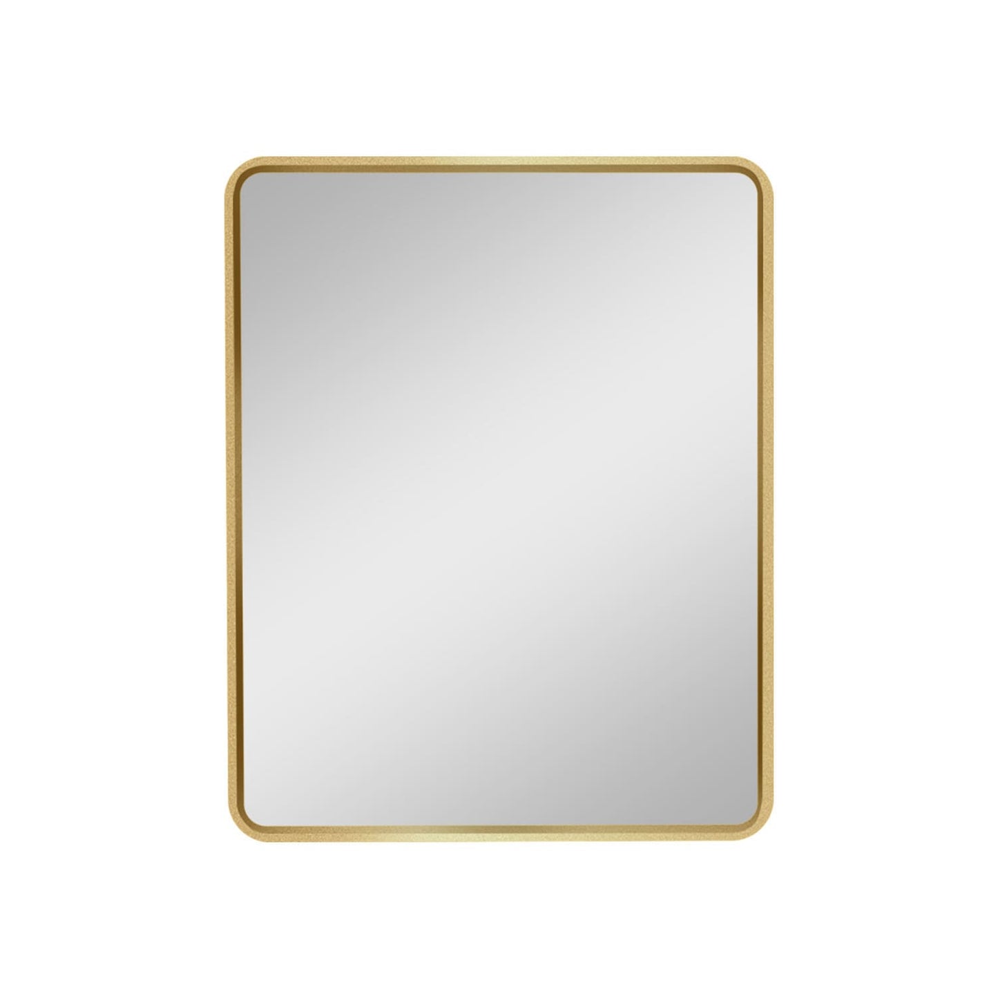 WELLFOR 20-in x 28-in Surface/Recessed Mount Gold Mirrored Rectangle Medicine Cabinet