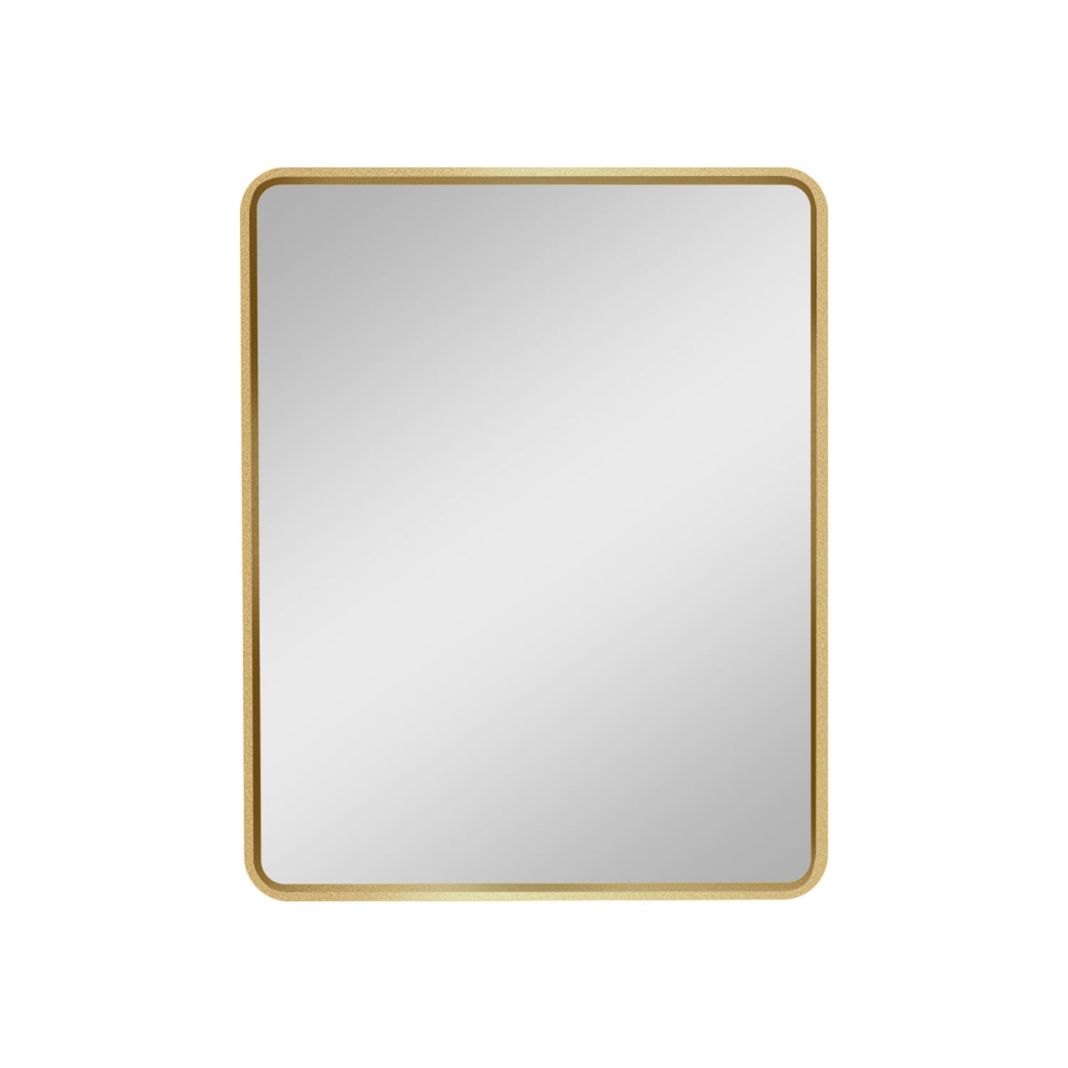 WELLFOR 20-in x 28-in Surface/Recessed Mount Gold Mirrored Rectangle Medicine Cabinet