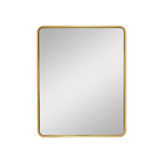 WELLFOR 20-in x 28-in Surface/Recessed Mount Gold Mirrored Rectangle Medicine Cabinet