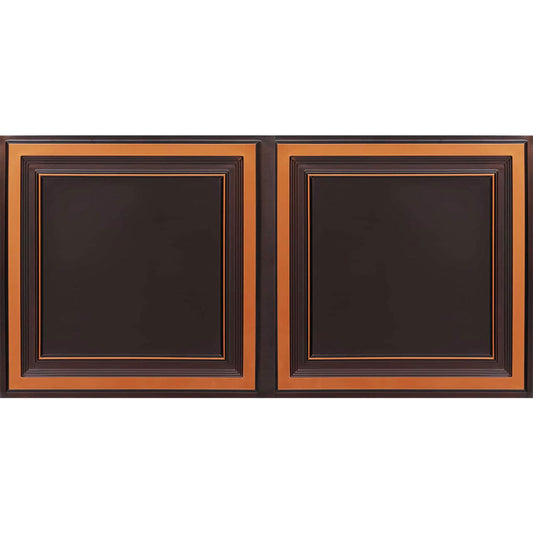 From Plain to Beautiful in Hours 4-ft x 2-ft Galleria Faux Tin/PVC Antique Copper PVC Surface-mount Ceiling Tile ( 10 -Pack, 80-sq ft / Case )