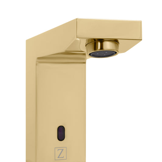 ZLINE KITCHEN & BATH Polished Gold Touchless Deck-mount Roman Low-arc Bathtub Faucet ( Valve Included )