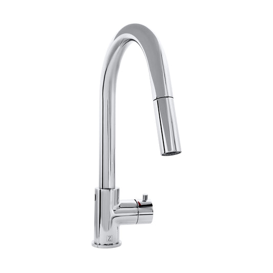 ZLINE KITCHEN & BATH Chrome Single Handle Deck-mount Pull-down Kitchen Faucet with Sprayer (Includes Deck Plate)