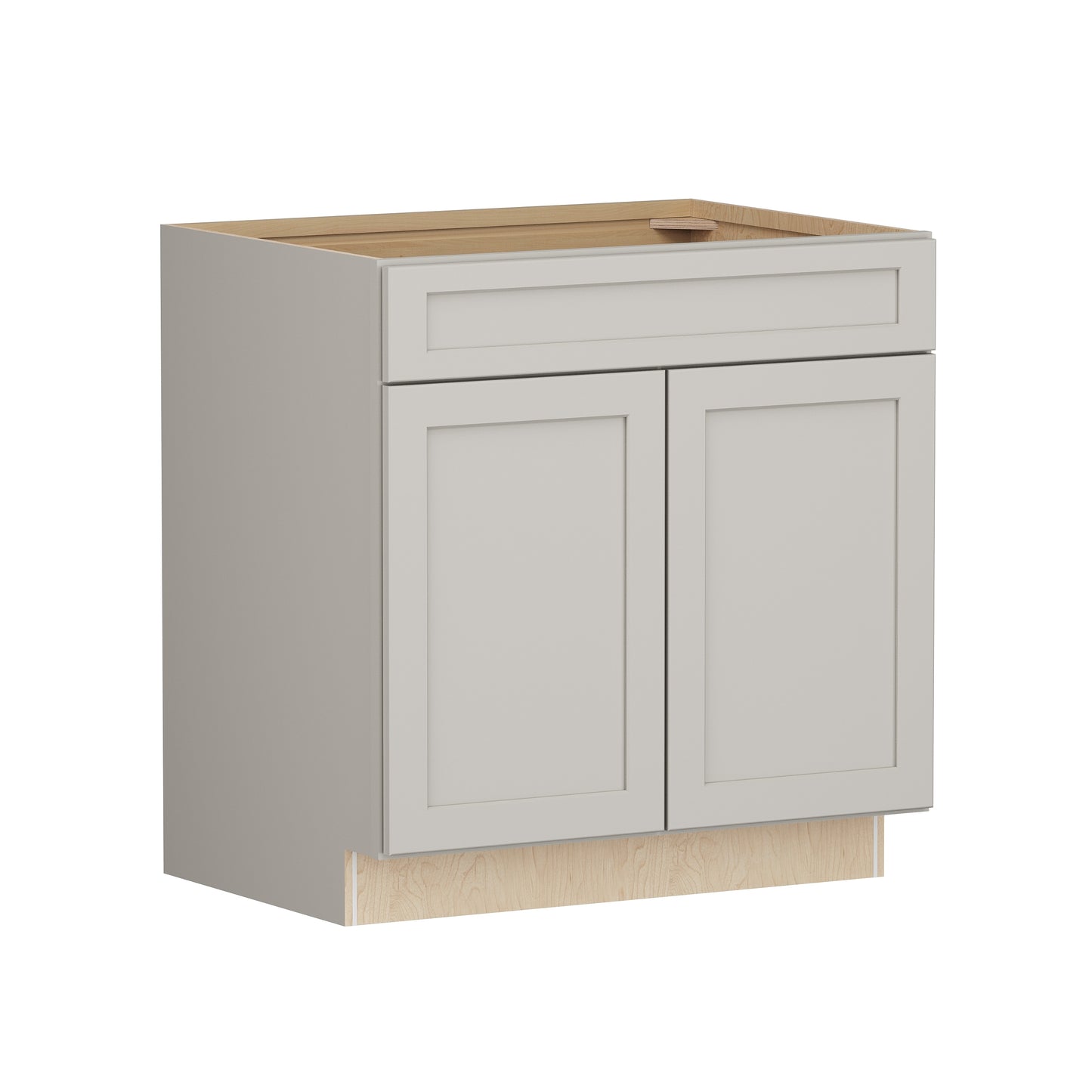 Shenandoah PRO Express Breckenridge 33-in W x 34.5-in H x 24-in D Stone Full Overlay Maple Sink Base Fully Assembled Plywood Cabinet Recessed Panel