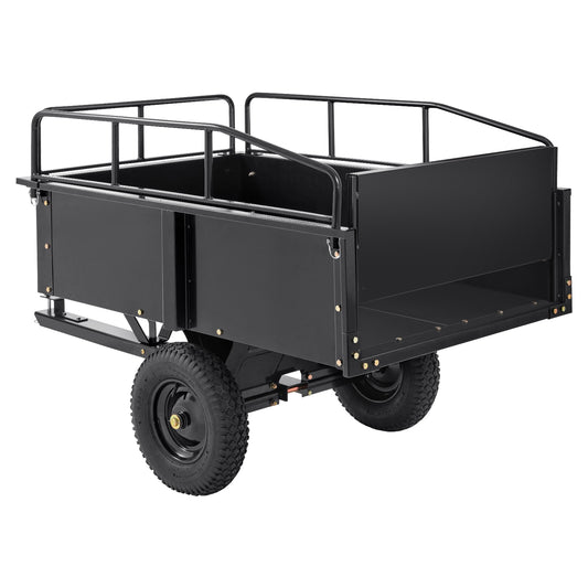 VEVOR 15-cu ft Steel Dump Cart, 750-lb Capacity