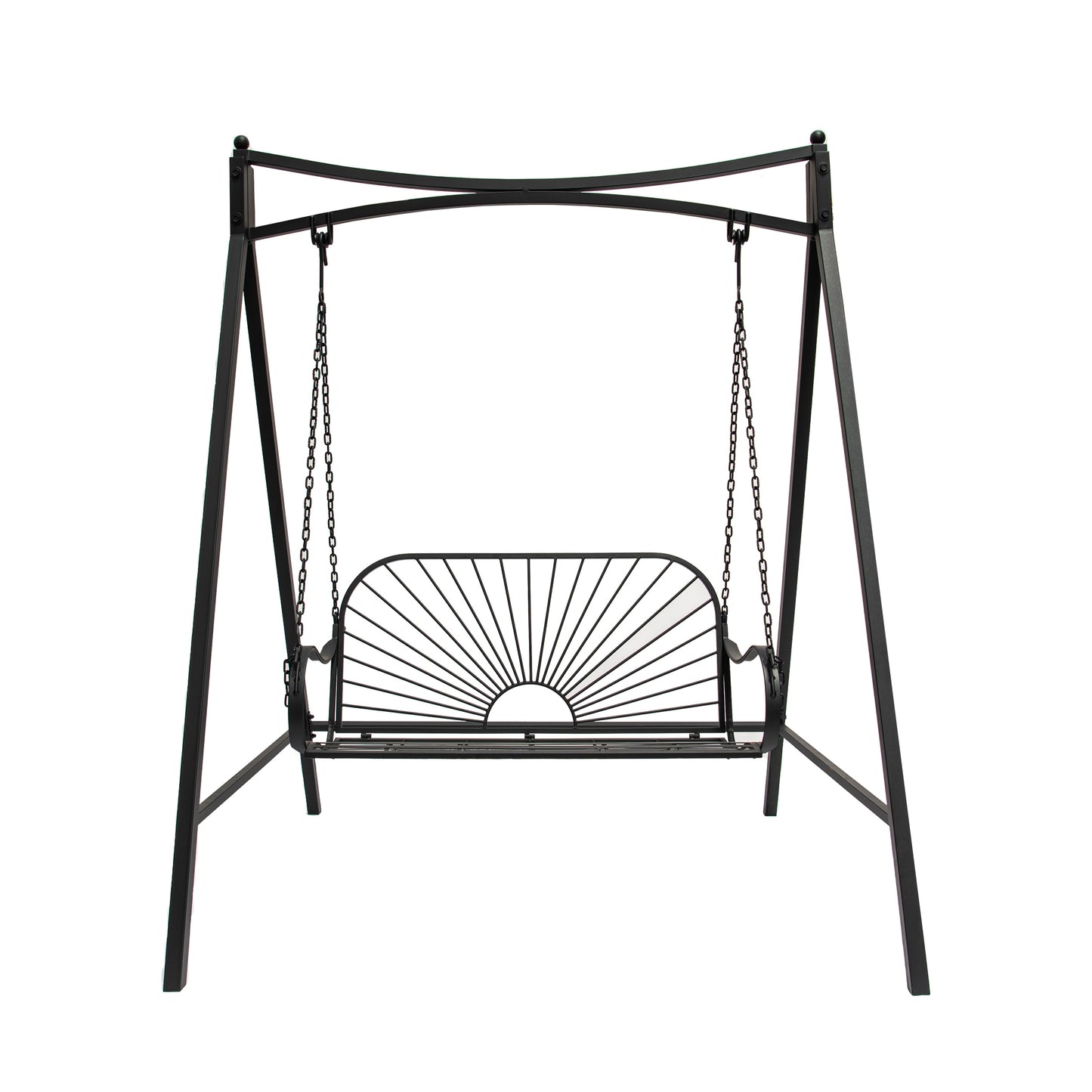 XBrand 2 -person Black Iron Outdoor Swing