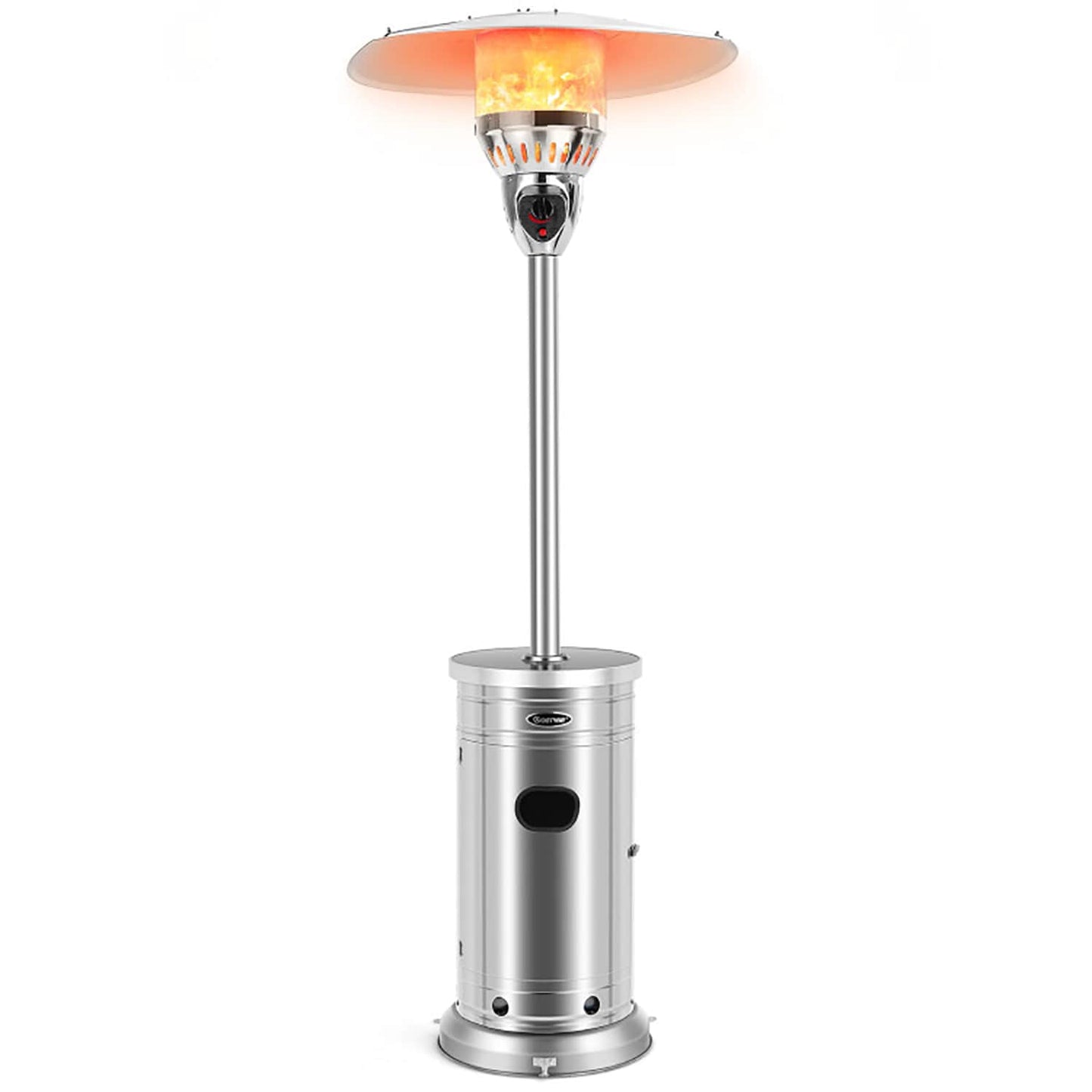 GZMR 48000 -BTU Silver Stainless steel Floorstanding Liquid propane Patio Heater
