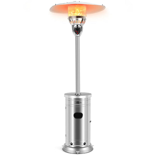 GZMR 48000 -BTU Silver Stainless steel Floorstanding Liquid propane Patio Heater