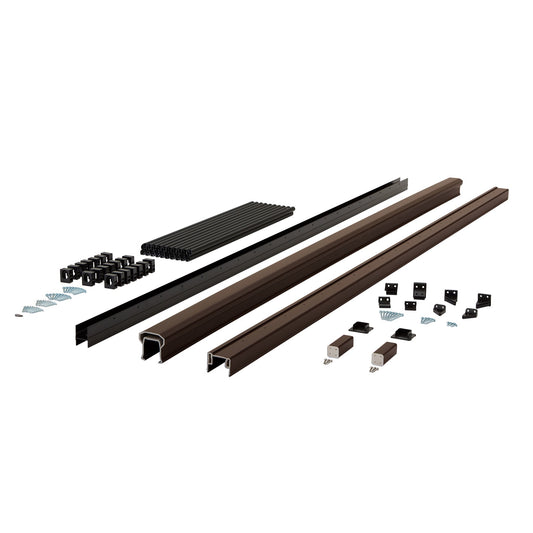 Fiberon CountrySide 8-ft Simply Brown Finished Stair railing Kit