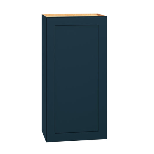 Diamond Express Jamestown 18-in W x 36-in H x 12-in D Regatta Blue Wall Fully Assembled Plywood Cabinet Recessed Panel Shaker