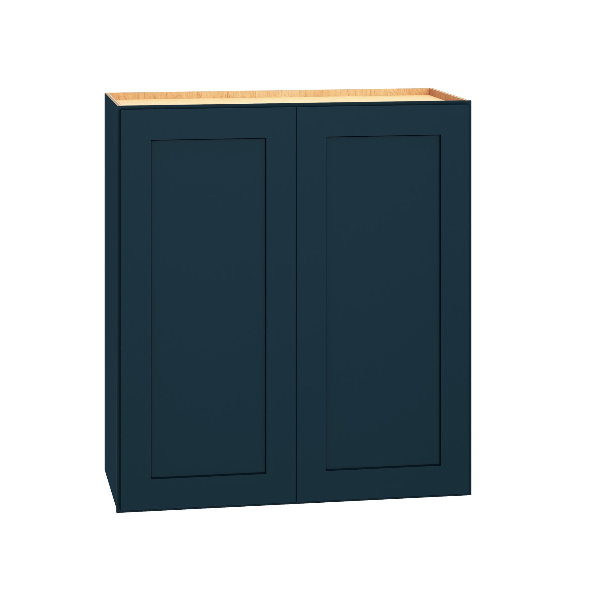 Diamond Express Jamestown 27-in W x 30-in H x 12-in D Regatta Blue Wall Fully Assembled Plywood Cabinet Recessed Panel Shaker