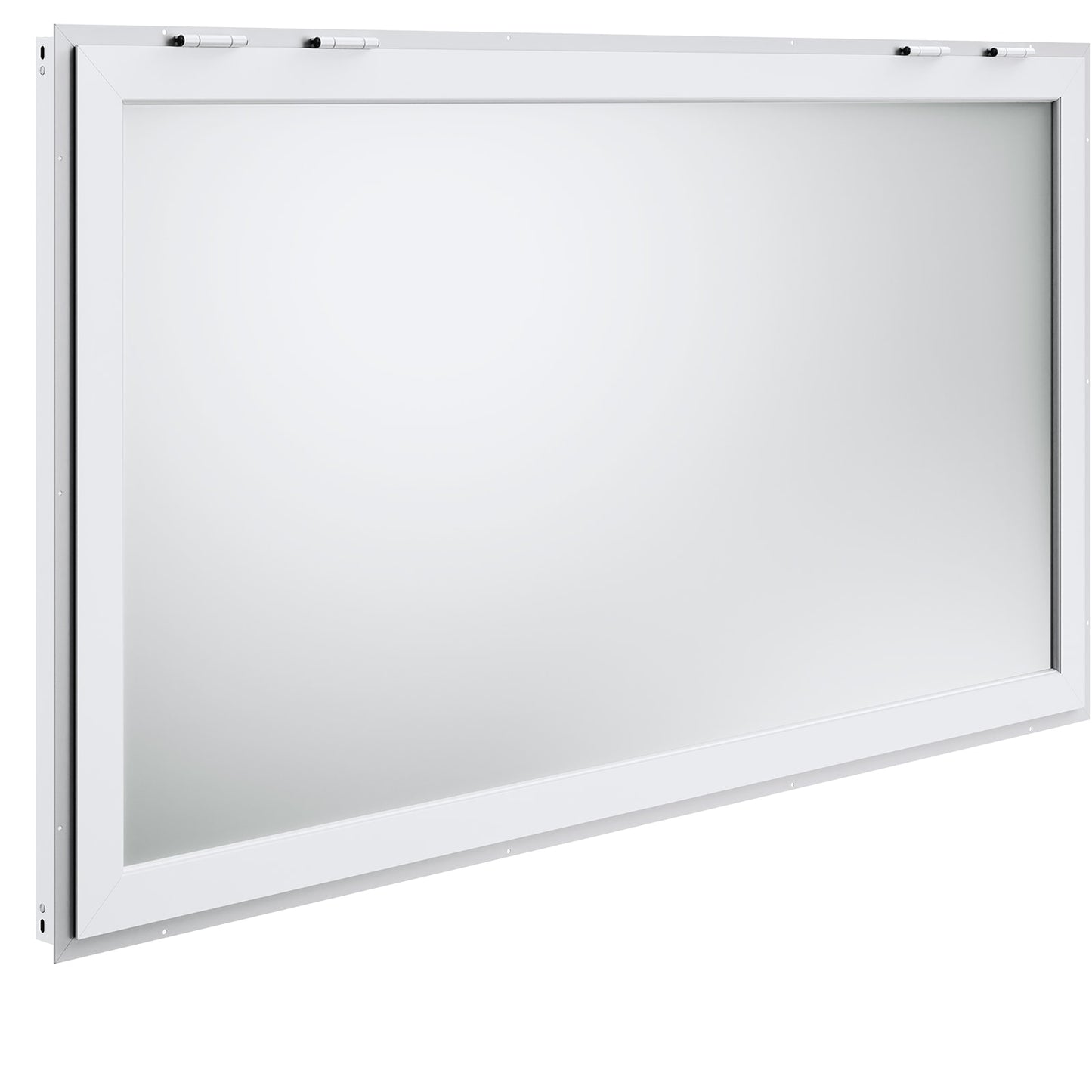 VEVOR Concession Window 47-1/2-in x 35-1/2-in Aluminum Replacement white Single Pane Glass Awning Window ,