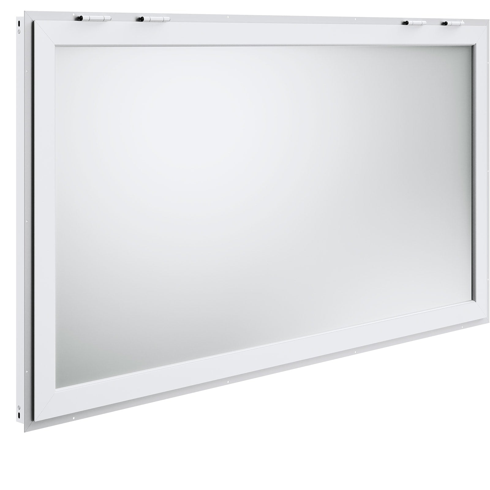 VEVOR Concession Window 47-1/2-in x 35-1/2-in Aluminum Replacement white Single Pane Glass Awning Window ,