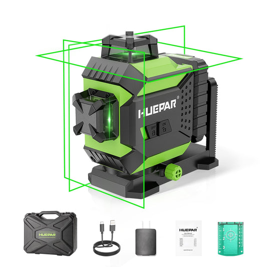 Huepar 197-ft Green Self-Leveling Cross-line Laser Level 703CG