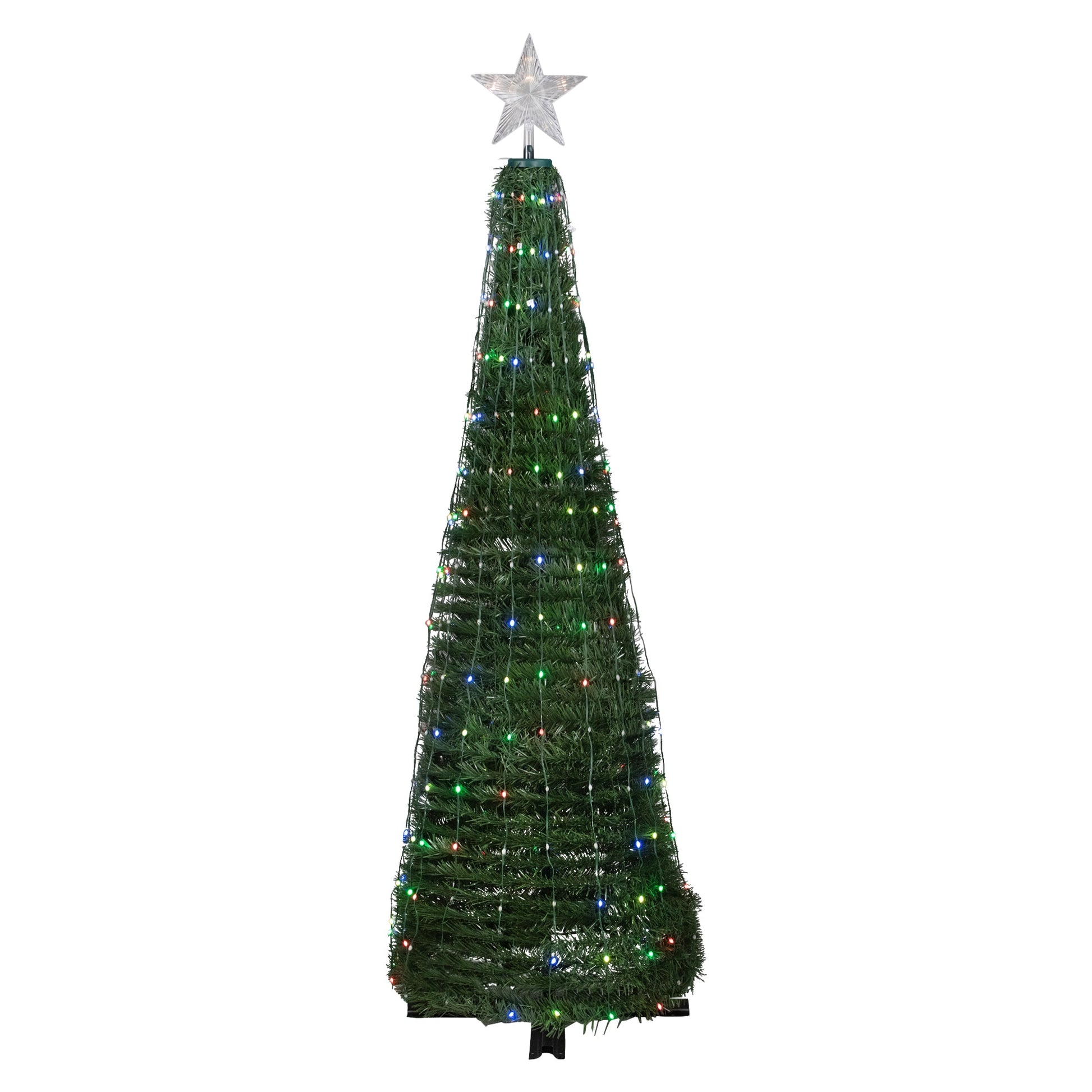 Northlight 72-in Freestanding Christmas tree Yard decoration with White LED Lights